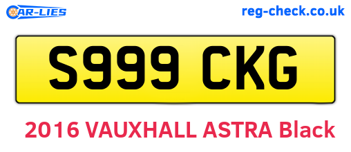 S999CKG are the vehicle registration plates.