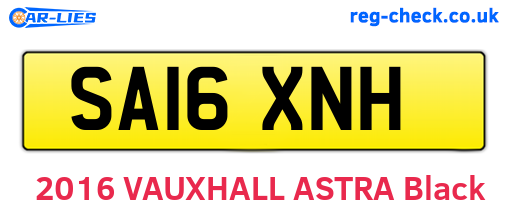 SA16XNH are the vehicle registration plates.