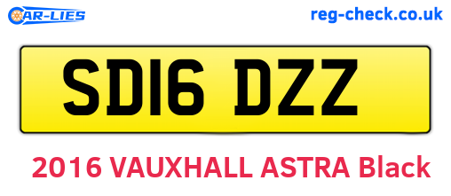 SD16DZZ are the vehicle registration plates.