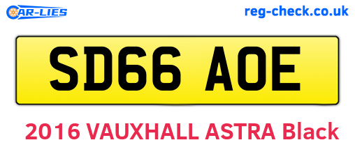 SD66AOE are the vehicle registration plates.