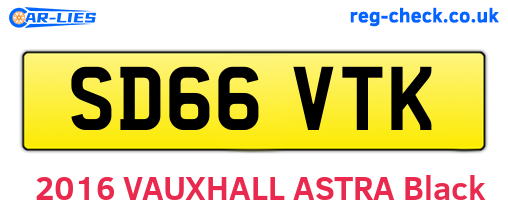 SD66VTK are the vehicle registration plates.