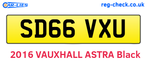 SD66VXU are the vehicle registration plates.