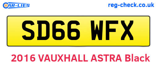 SD66WFX are the vehicle registration plates.