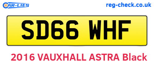 SD66WHF are the vehicle registration plates.