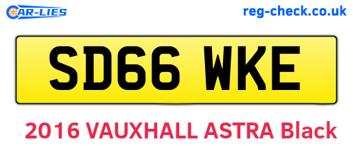 SD66WKE are the vehicle registration plates.