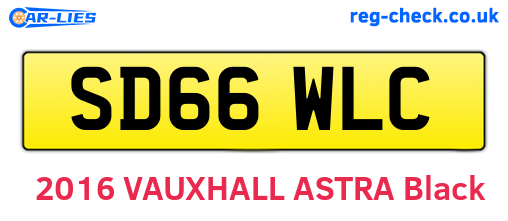 SD66WLC are the vehicle registration plates.