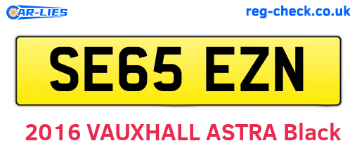 SE65EZN are the vehicle registration plates.