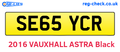 SE65YCR are the vehicle registration plates.