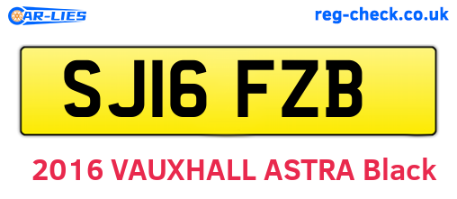 SJ16FZB are the vehicle registration plates.