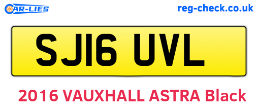 SJ16UVL are the vehicle registration plates.