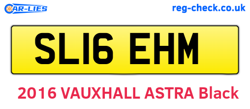 SL16EHM are the vehicle registration plates.