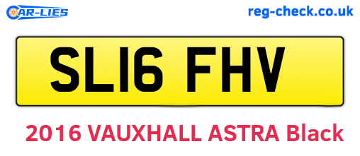 SL16FHV are the vehicle registration plates.