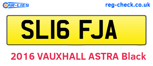 SL16FJA are the vehicle registration plates.
