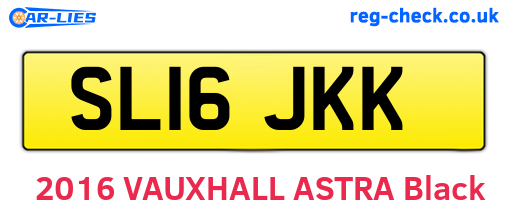 SL16JKK are the vehicle registration plates.