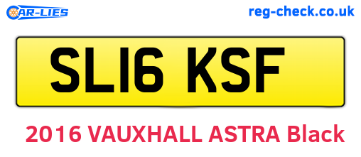 SL16KSF are the vehicle registration plates.
