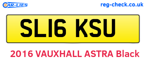 SL16KSU are the vehicle registration plates.