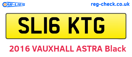 SL16KTG are the vehicle registration plates.