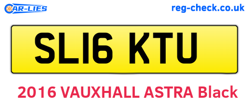 SL16KTU are the vehicle registration plates.