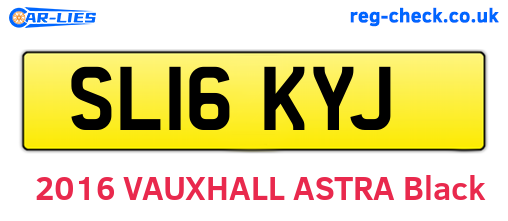 SL16KYJ are the vehicle registration plates.