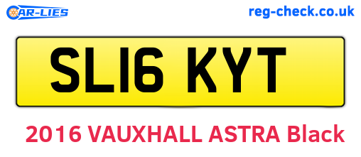 SL16KYT are the vehicle registration plates.