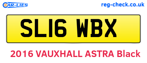 SL16WBX are the vehicle registration plates.