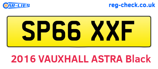 SP66XXF are the vehicle registration plates.
