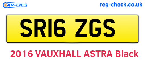 SR16ZGS are the vehicle registration plates.