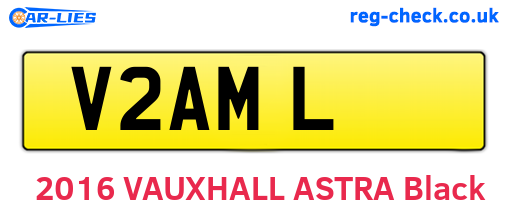 V2AML are the vehicle registration plates.