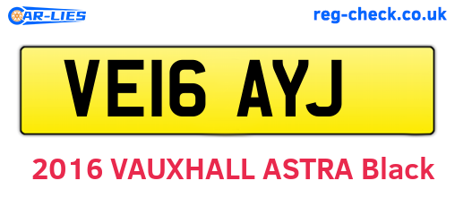 VE16AYJ are the vehicle registration plates.