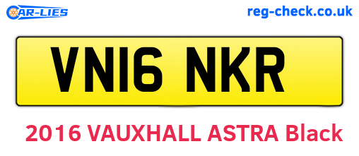 VN16NKR are the vehicle registration plates.