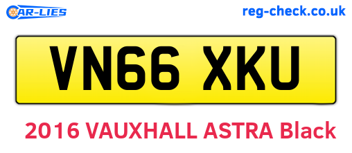 VN66XKU are the vehicle registration plates.