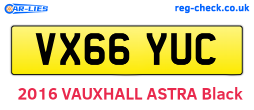 VX66YUC are the vehicle registration plates.