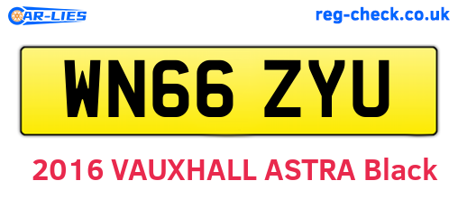 WN66ZYU are the vehicle registration plates.