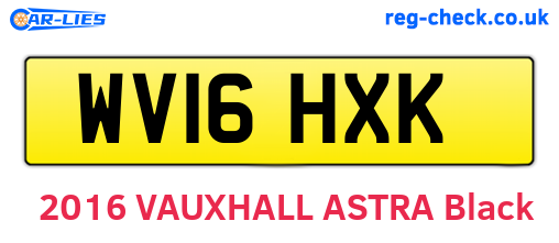 WV16HXK are the vehicle registration plates.