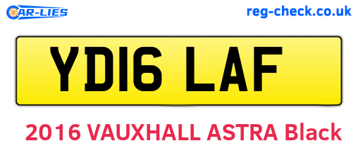 YD16LAF are the vehicle registration plates.