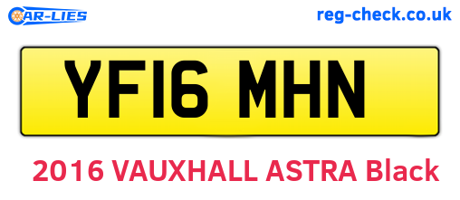 YF16MHN are the vehicle registration plates.