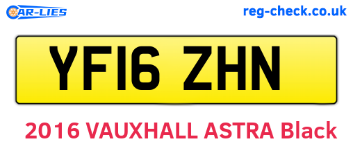 YF16ZHN are the vehicle registration plates.