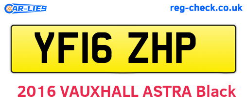 YF16ZHP are the vehicle registration plates.