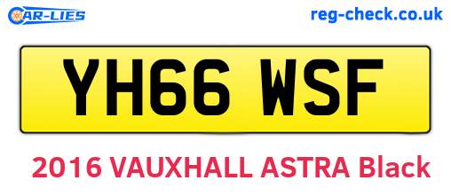 YH66WSF are the vehicle registration plates.