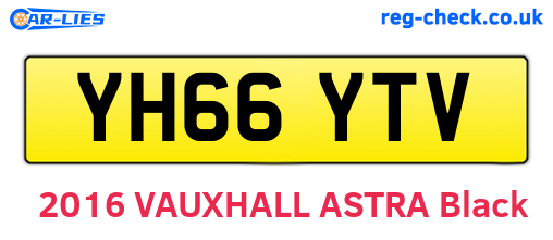 YH66YTV are the vehicle registration plates.