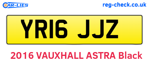 YR16JJZ are the vehicle registration plates.