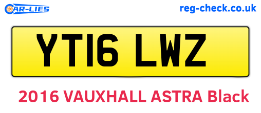 YT16LWZ are the vehicle registration plates.