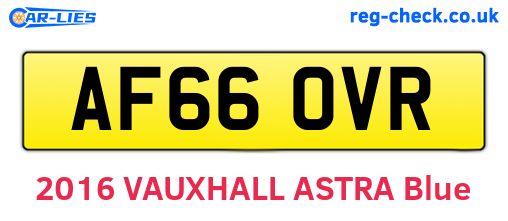AF66OVR are the vehicle registration plates.