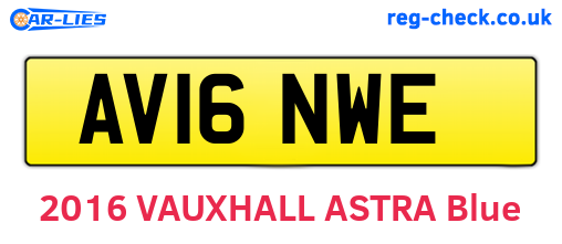 AV16NWE are the vehicle registration plates.