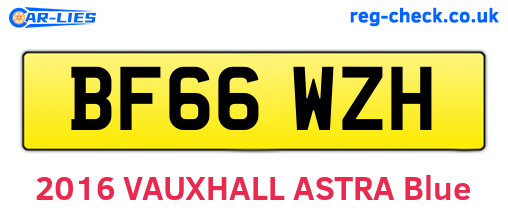 BF66WZH are the vehicle registration plates.
