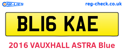 BL16KAE are the vehicle registration plates.