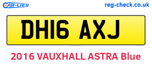 DH16AXJ are the vehicle registration plates.