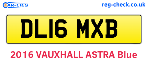 DL16MXB are the vehicle registration plates.