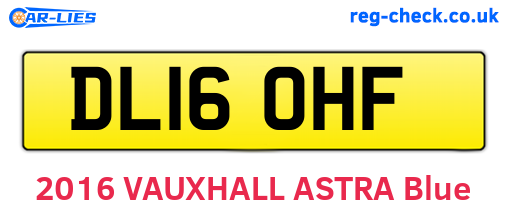 DL16OHF are the vehicle registration plates.