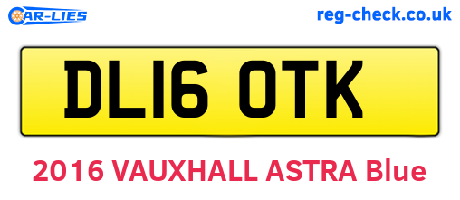DL16OTK are the vehicle registration plates.